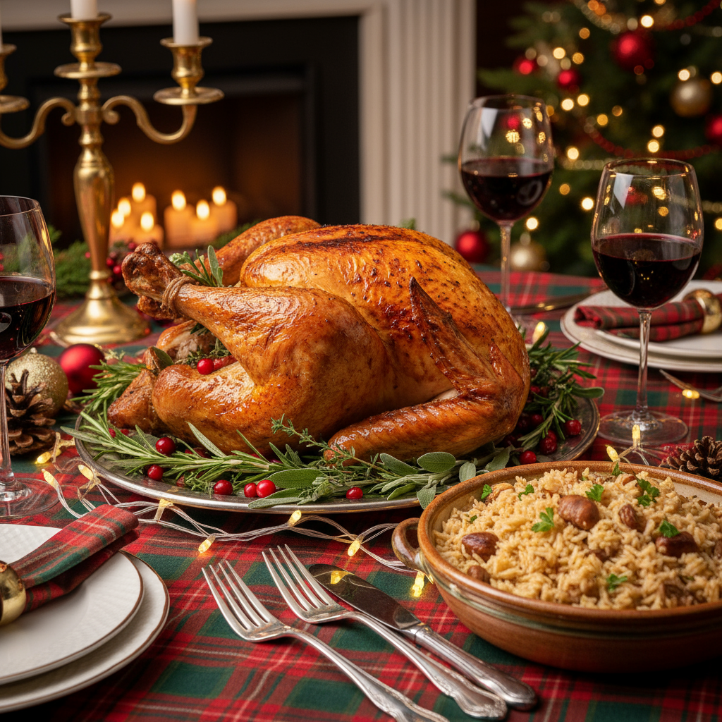 Empress Signature Roast Turkey with Chestnut Rice Stuffing and Giblet Gravy